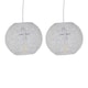 image 1 of Set of 2 Abaca - White 8 Globe Ceiling Light Shades" White