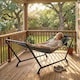 image 8 of Outsunny Outdoor Hammock with Stand with Side Pocket, Headrest, Dark Grey | Grey | Dark Grey | 237 x 90 x 92 cm