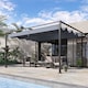 image 2 of Outsunny 4 x 3(m) Metal Outdoor Pergola with Retractable Roof, Outdoor Gazebo with Drainage Holes for Garden, Patio, Lawn, Grey