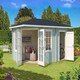 image 3 of Aruba 2 A-Log Cabin, Wooden Garden Room, Timber Summerhouse, Home Office, Outdoor Gym by Buttercup Farm. Brown