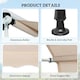 image 7 of Outsunny 2x1.5m Manual Retractable Patio Awning Floor- to-ceiling Shade Beige Cream