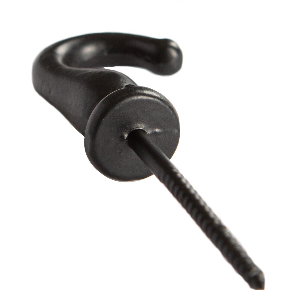 image 1 of Hammer & Tongs Screw Hook - W20mm x H35mm - Black
