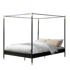 Codicote Modern 4 Poster Black Metal Bed Frame (Small Double)