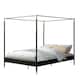 image 1 of Codicote Modern 4 Poster Black Metal Bed Frame (Small Double)