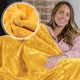 image 2 of Dreamcatcher Gold Faux Fur Blanket Throw 160x130cm | Gold | Gold | One Size | 1