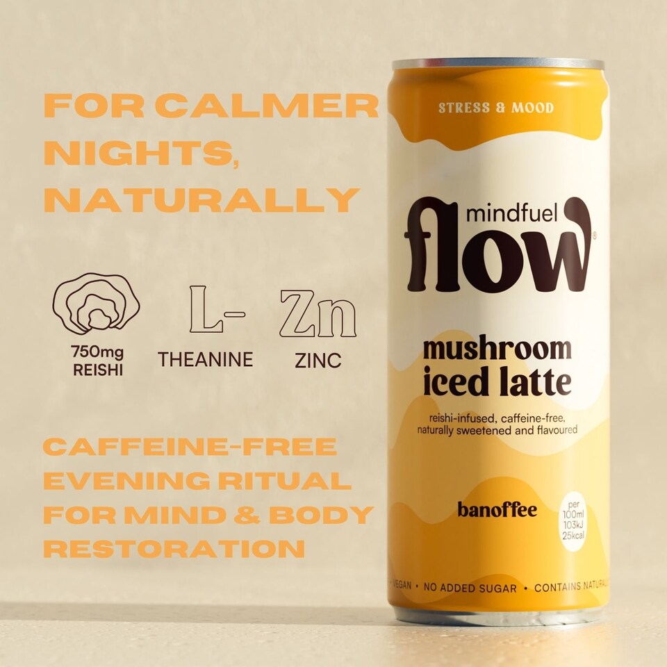 image 1 of Mindfuel Flow Restore - Reishi Oat Latte Banoffee 6 x 250ml