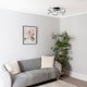 image 3 of ValueLights Infinity Black Wave Integrated LED Ceiling Fan & Remote