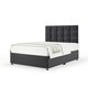 image 1 of Memory Maestro Memory Foam Graphite Plush Velvet Divan Set And Pearl Headboard Small Double