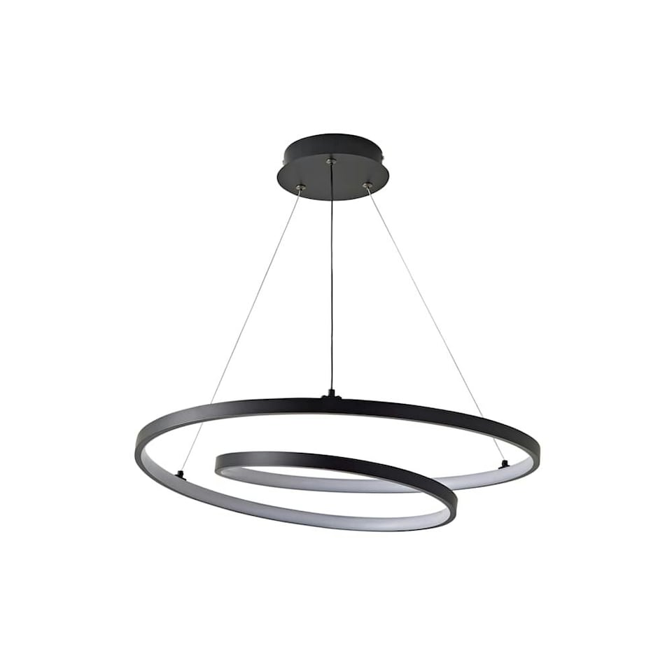 image 1 of ValueLights Infinity Black Loop Integrated LED Ceiling Light | Black