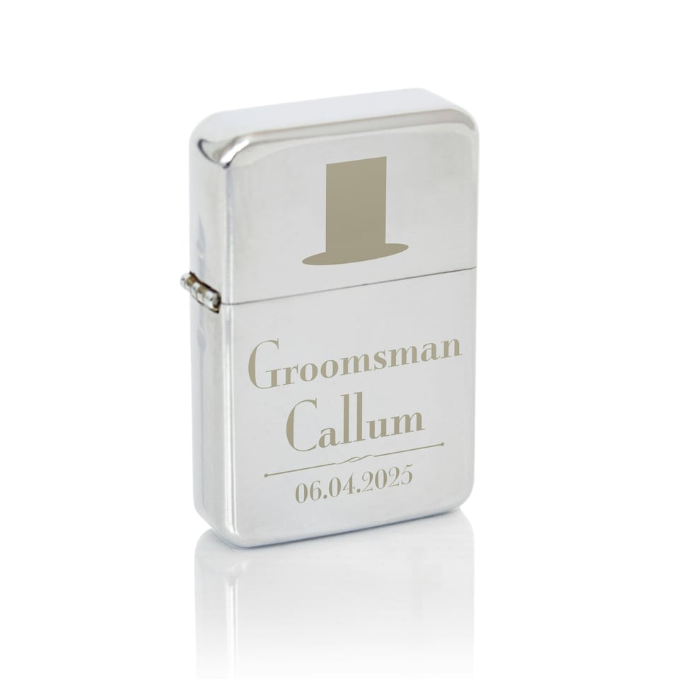 image 1 of Personalised Groomsman Lighter