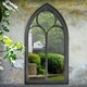 image 7 of New Black Somerley Chapel Arch Garden Mirror 112 x 61 CM Black
