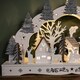 image 5 of 43cm Battery Operated White Wooden Reindeer & Village Scene Christmas Candle Bridge with LEDs