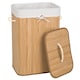 image 2 of Laundry Basket - washing hamper with lid, removable laundry bag, 2 handles | Brown | beige | 72 L | 1