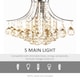 image 4 of HOMCOM Crystal Chandeliers, K9 Droplets Ceiling Light with 3 E14 Bulb Base, Pendant Lights for Living Room, Bedroom, Dining Room, Hallway, Kitchen
