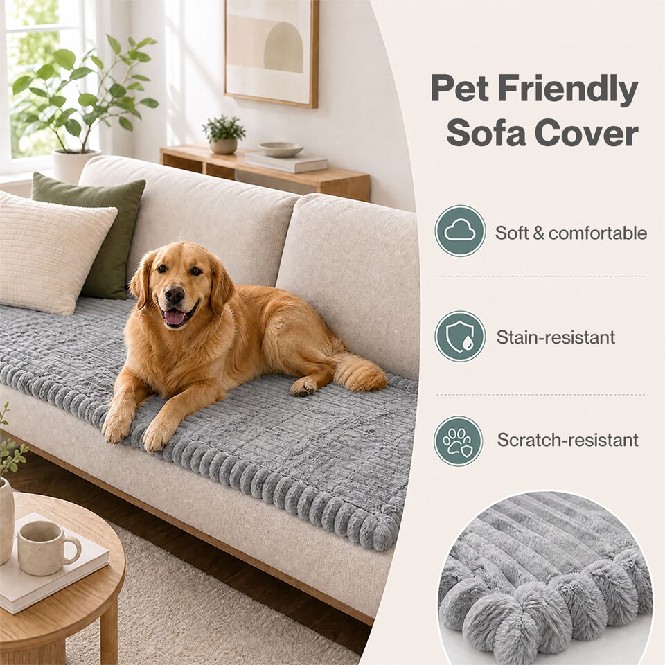 image 1 of Marlow Sofa Cover Corduroy Non Slip Machine Washable