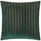 image 2 of Paoletti Savoy Stripe Velvet Cushion | Green | Emerald