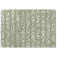 Egyptian Hieroglyphic Decorative Background Designer Rug | Multi
