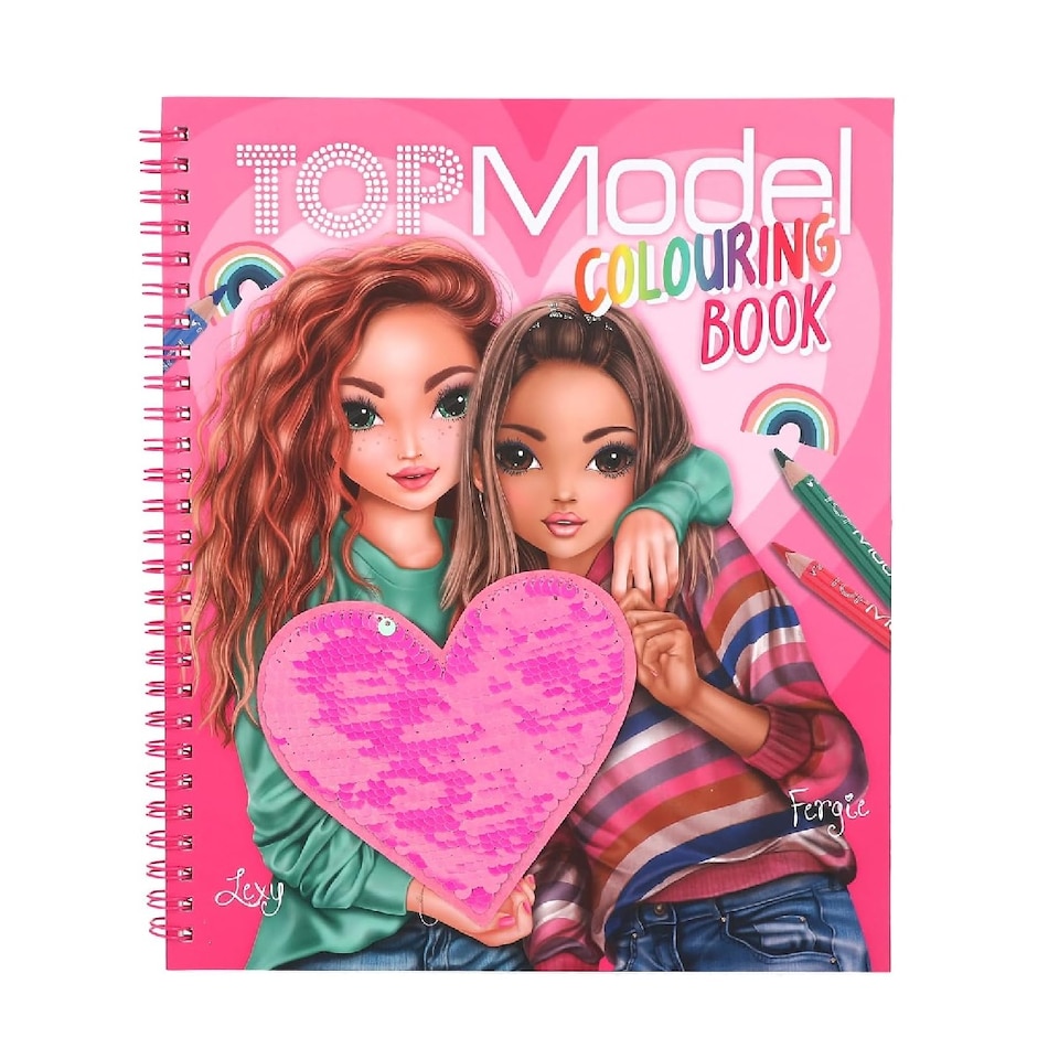 Topmodel Colouring Book With Reversible Sequin Cover