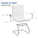 image 6 of Yaheetech 2pcs Mid-back Ergonomic Office Desk Chair Black | White