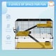 image 3 of PawHut 3 Tiers Hamster Cage w/ Deep Glass Bottom, Dish, Hut 78.5x48.5x54.5cm