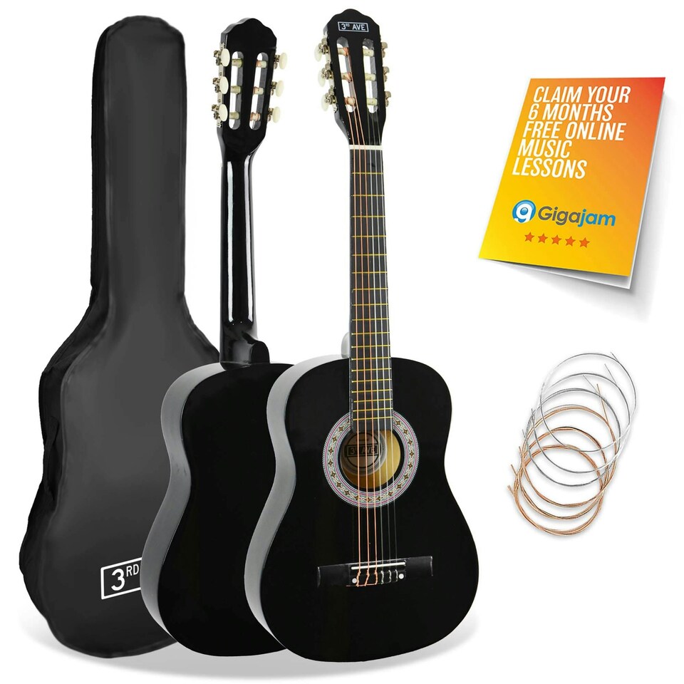image 1 of 3rd Avenue 1/2 Size Classical Guitar Pack Pink