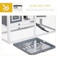 image 5 of PawHut Rabbit Hutch, Guinea Pig Hutch 2 Tiers Outdoor w/Tray & Ramp, Grey