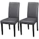 image 1 of Yaheetech Set of 4 Fabric Upholstered Dining Chairs Grey | Dark Grey