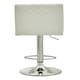 image 4 of Interiors by Premier Baina White And Chrome Bar Stool With Round Base