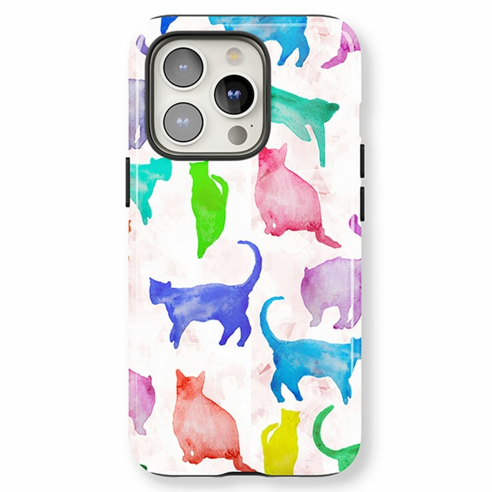 image 1 of Abstract Cats Phone Case | Multi | iPhone 15 Pro
Tough | iPhone 15 Pro
Tough