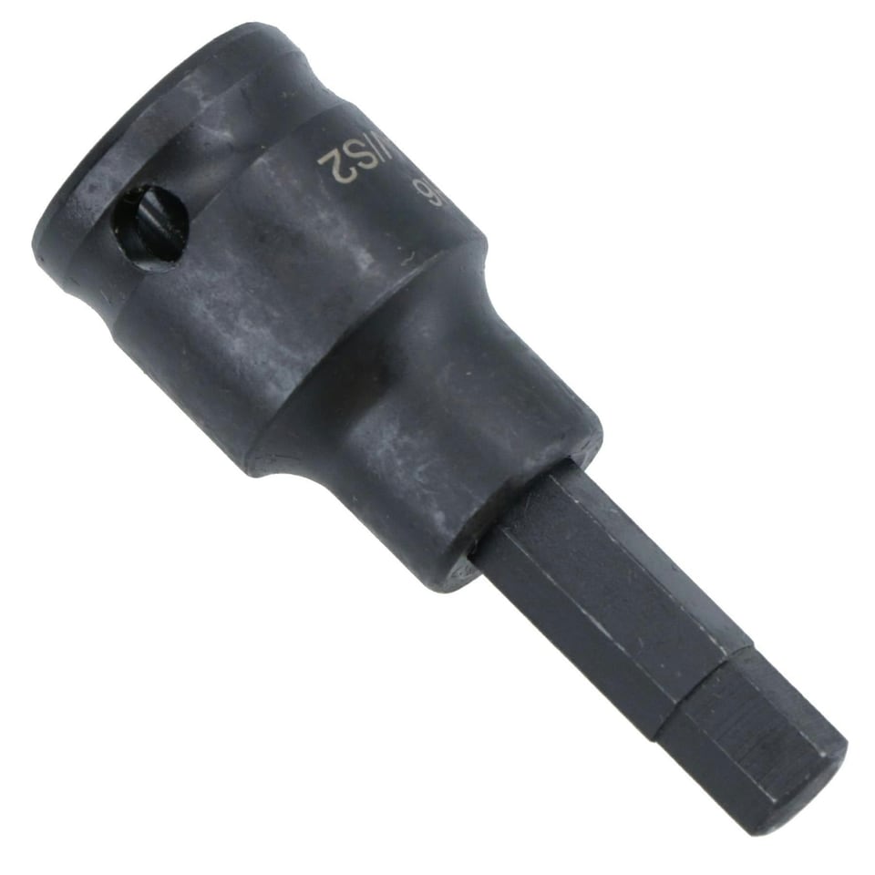 image 1 of 6mm x 45mm 3/8in. Drive Short Impact Impacted Allen Hex Key Socket
