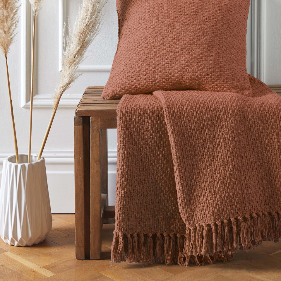 image 1 of Drift Hayden Bedspread Terracotta
