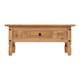 image 3 of Corona 1 Drawer Coffee Table - L61 x W100 x H45 cm - Distressed Waxed Pine | Brown