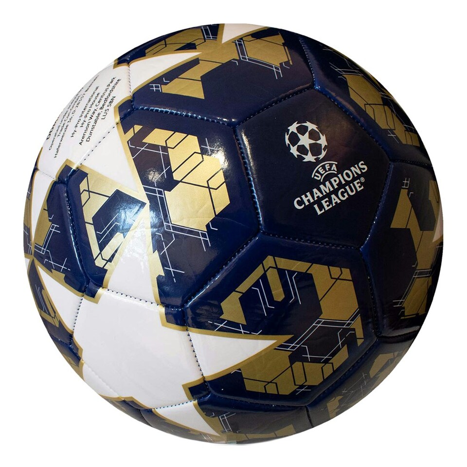 image 1 of UEFA Champions League Star Football - White/Navy/Gold - 5 White | Navy