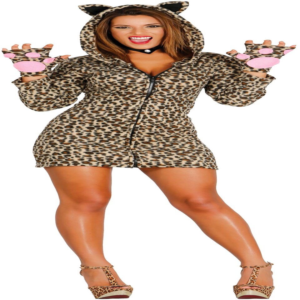 image 1 of Fancy Dress Adult Leopardess - M