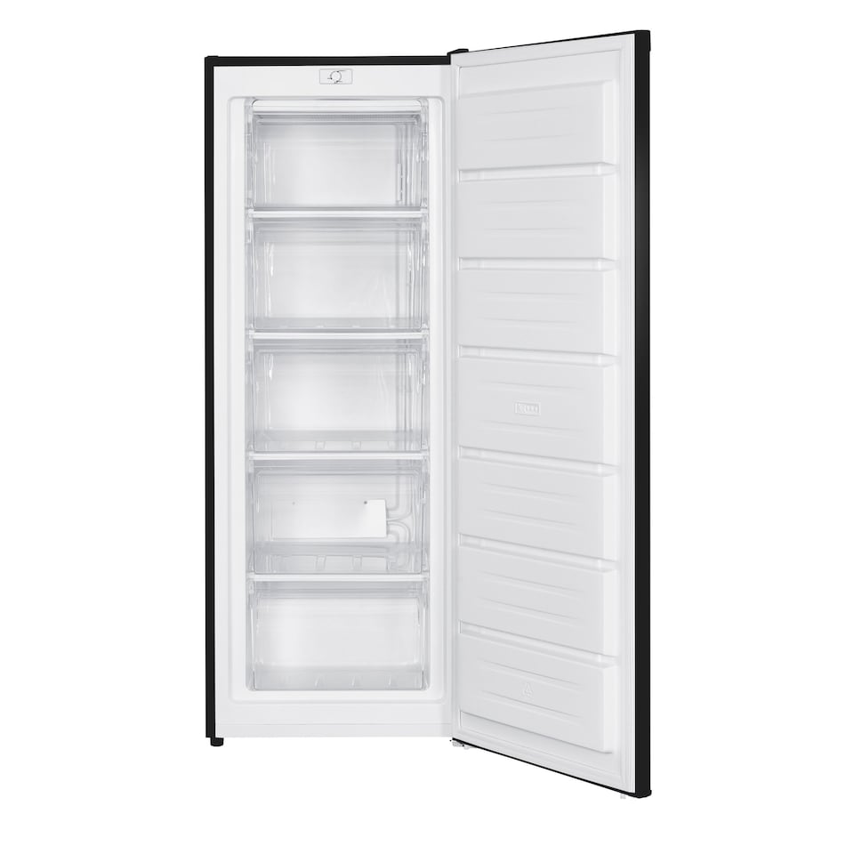 image 1 of HYE Freestanding Upright Freezer, 168 Litre, 55cm, Black - RF01SDFR168B01