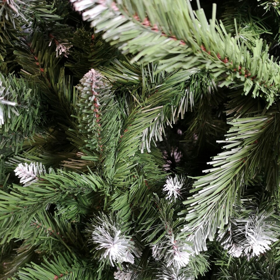 image 1 of 6ft (180cm) Snowtime PVC Upside Down Frosted Green Snow Tipped Christmas Tree
