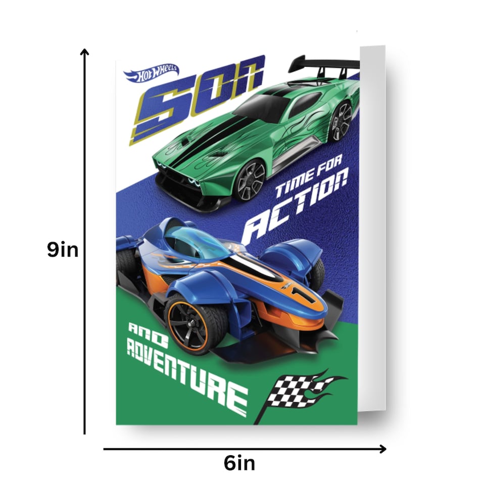 image 1 of Hot Wheels Son Birthday Card