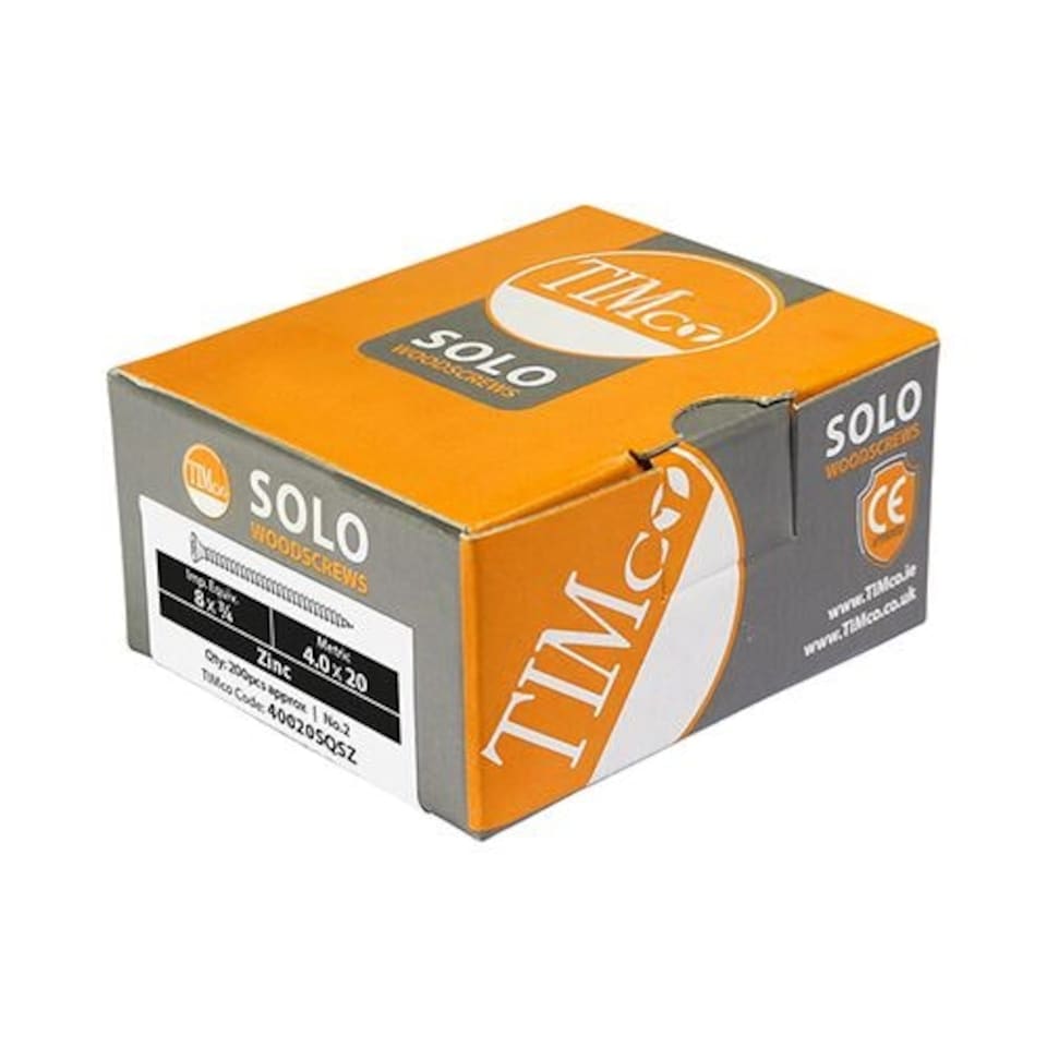 image 1 of Timco - Solo Chipboard & Woodscrews - SQ - Double Countersunk - Zinc (Size 5.0 x 80 - 200 Pieces)