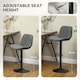 image 4 of HOMCOM Bar Stools Set of 2, Modern Armless Bar Chairs Grey
