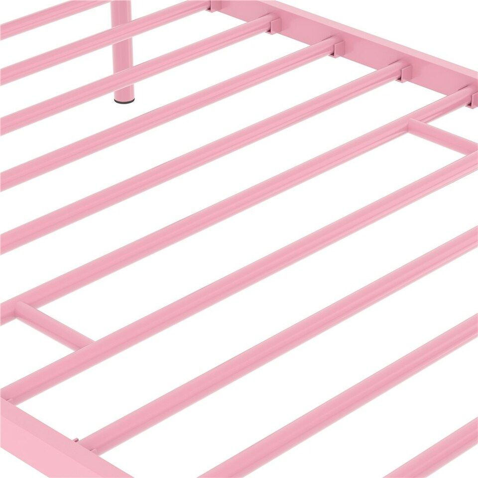 image 1 of Yaheetech 3ft Single Simple Metal Bed Frame Mattress Foundation Pink