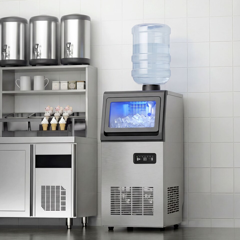 image 1 of HOMCOM 45kg/24H Commercial Ice Maker Machine with Auto Self-Cleaning