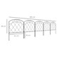 image 7 of Outsunny 61 cm x 3 m Outdoor Picket Fence Panels with Panels, Swirls, Black | Black | Black | 305L x 61H cm | 1