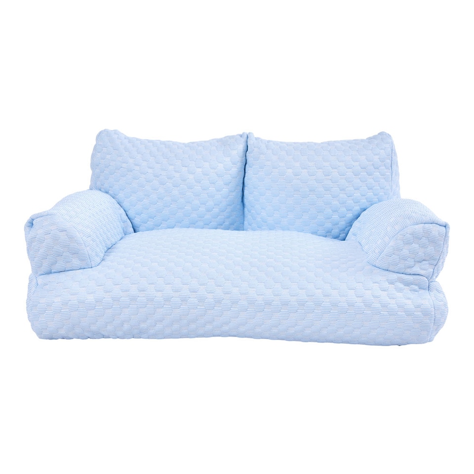 image 1 of Living and Home Ice Silk Cooling Pet Sofa Bed for All Seasons Use | Blue | One Size
