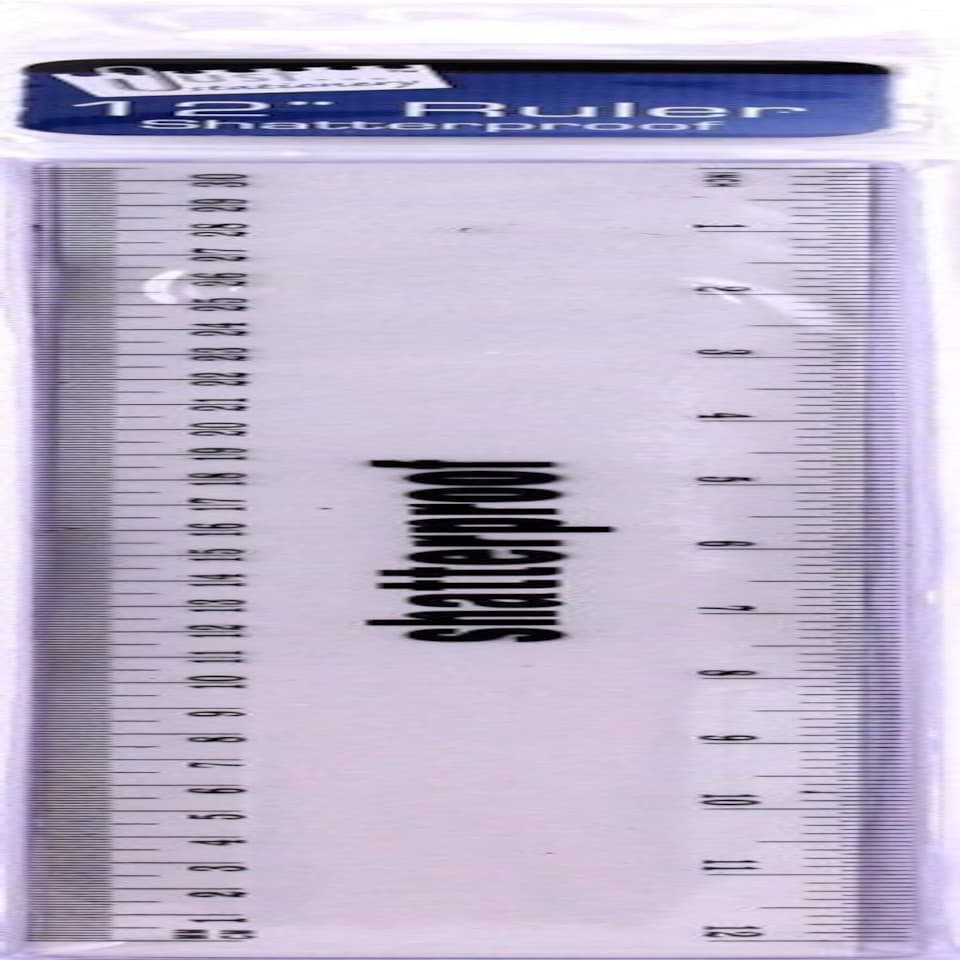 image 1 of Single Just Stationery 12 inch Metallic Shatterproof Ruler