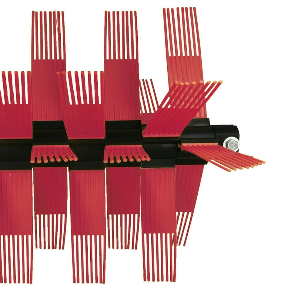 image 1 of SPARES2GO Power Sweeper Brushes for WESTWOOD COUNTAX Lawn Tractor Mower 5086 Bristles x 60 Red