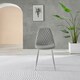 image 4 of Furniturebox 2x Elephant Grey Corona Dining Chairs (Silver)
