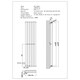 image 3 of Typhoon - White Vertical Radiator H1400mm x W340mm Double Panel