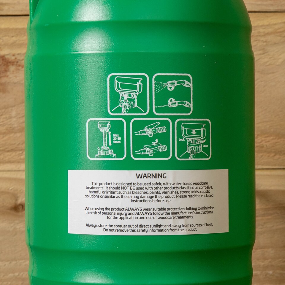 image 1 of 5 Litre Garden Fence Pressure Sprayer with Adjustable Spray Nozzle | Green | Green