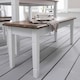 image 2 of Canterbury Hallway Bench Entryway Medium in White and Dark Pine White