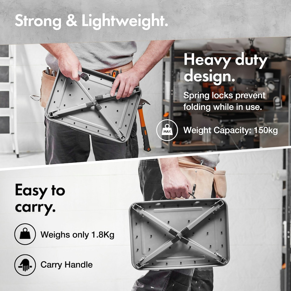 image 1 of VonHaus Lightweight Folding Step Stool with Anti Slip Feet